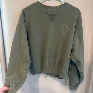 American Eagle Outfitters Olive Green Sweatshirt